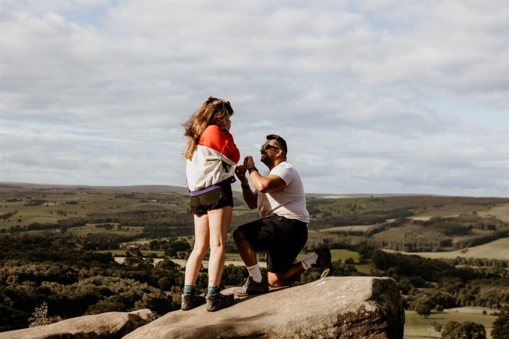 A proposal for a couple who also celebrated a wedding in the UK